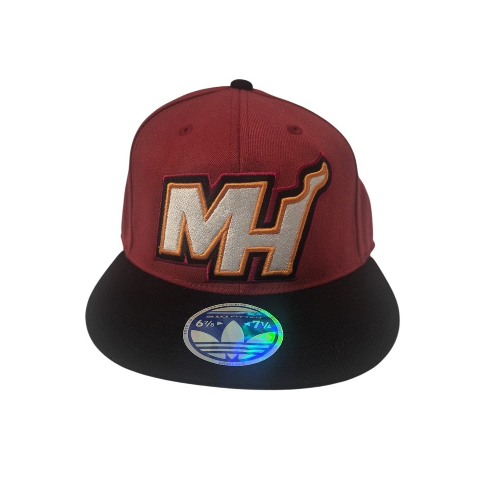 Adidas Miami Heat NBA Basketball Fitted Hat 6 1/2 - 7 1/2